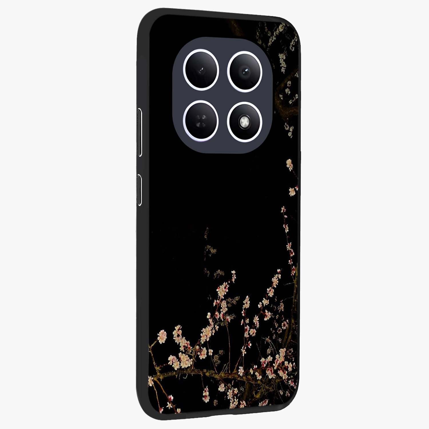 Petal Moon Light With Custom Name Glass Case upright view showcasing elegant floral moon artwork with personalized aesthetic.