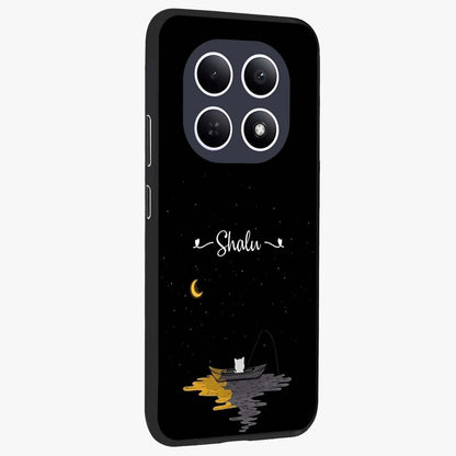 Silent Night Row Glass Case upright view showcasing tranquil night artwork with serene landscape theme.