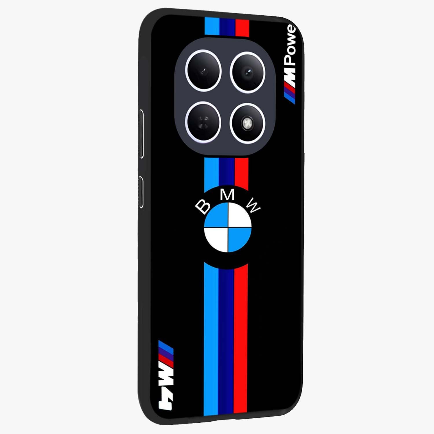 Turbo BMW Beast Glass Case upright view showcasing powerful car artwork with modern motorsport theme.