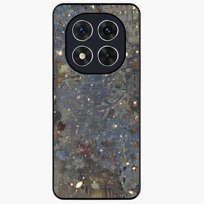 Aesthetic Astrolophia Glass Case showing flat back view with dreamy aesthetic design and glossy glass finish.