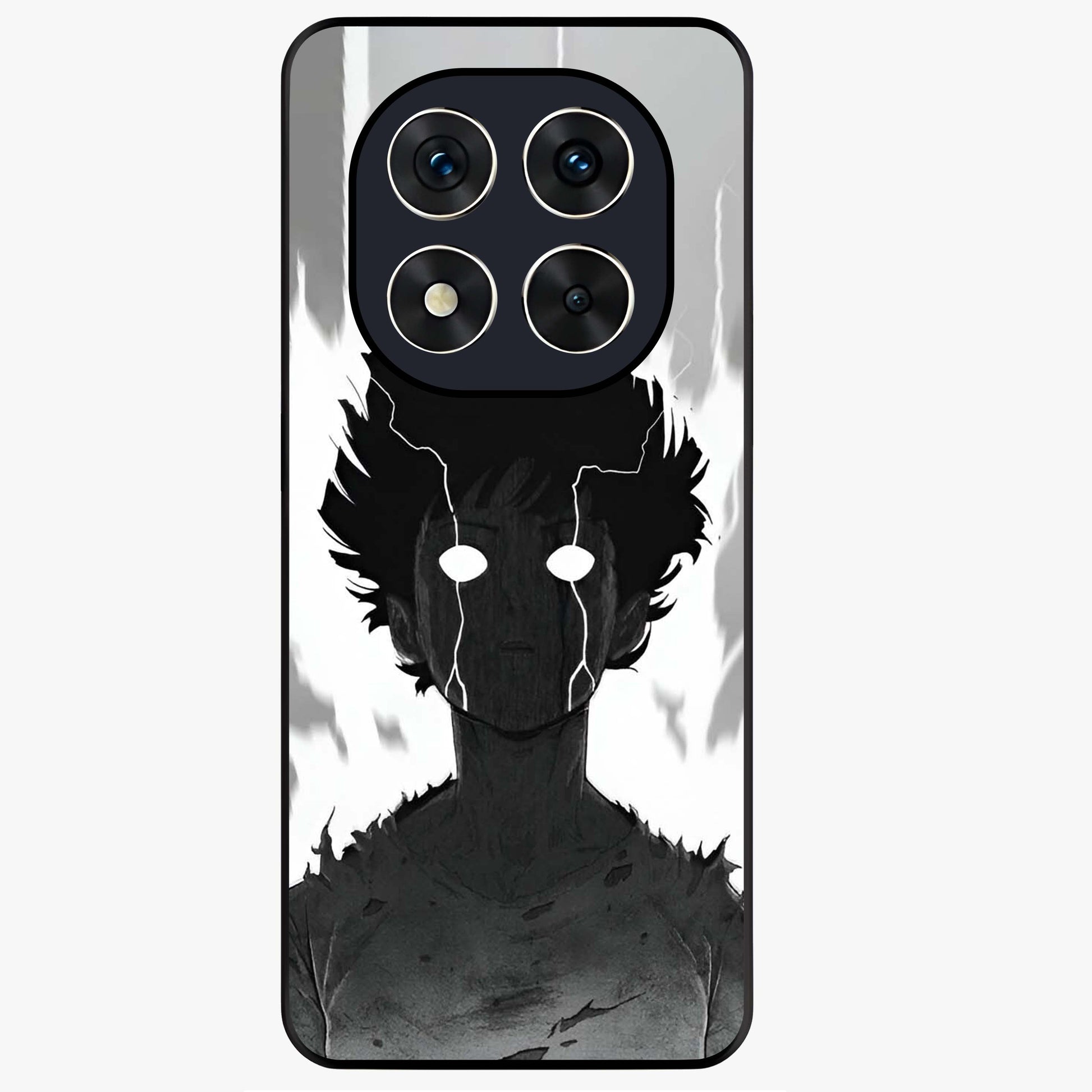 Awakened Inner Rage Glass Case showing flat back view with intense artistic artwork and glossy glass finish.