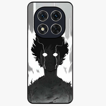 Awakened Inner Rage Glass Case showing flat back view with intense artistic artwork and glossy glass finish.