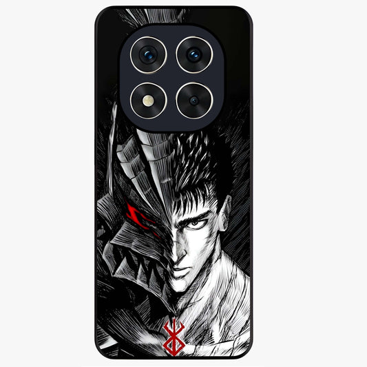 Berserker Blood Oath Glass Case showing flat back view with fierce warrior inspired artwork and glossy glass finish.