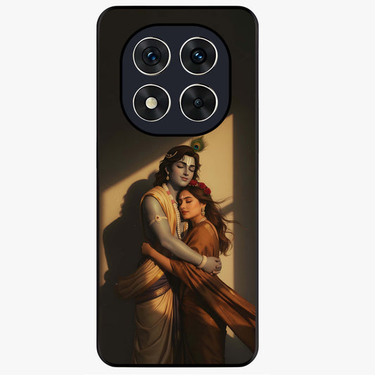 Divine Eternal Love Glass Case showing flat back view with spiritual love themed artwork and glossy glass finish.