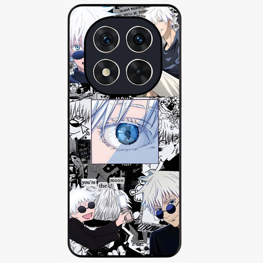 Infinity Sorcerer Chaos Glass Case showing flat back view with mystical sorcerer themed artwork and glossy glass finish.