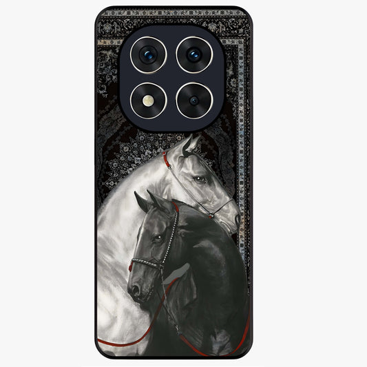 Majestic Ride Legacy Glass Case showing flat back view with powerful automotive inspired artwork and glossy glass finish.