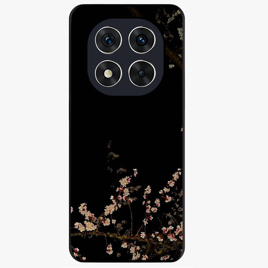 Petal Moon Light With Custom Name Glass Case showing flat back view with floral moonlight artwork and personalized name design.