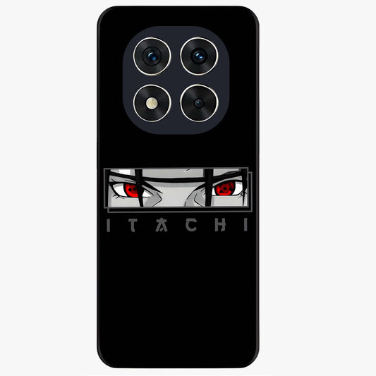 Scarlet Gaze Dominance Glass Case showing flat back view with striking red themed artwork and glossy glass finish.