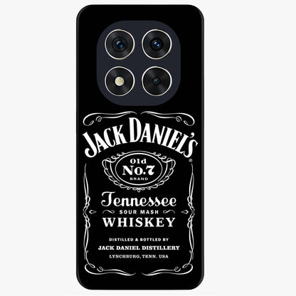 Vintage Whiskey Heritage Glass Case showing flat back view with classic whiskey inspired artwork and glossy glass finish.