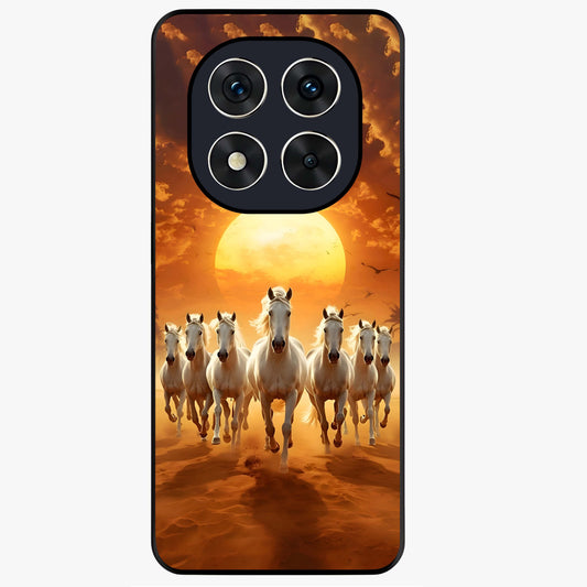 Wild Sunset Majesty Glass Case showing flat back view with majestic sunset landscape artwork and glossy glass finish.