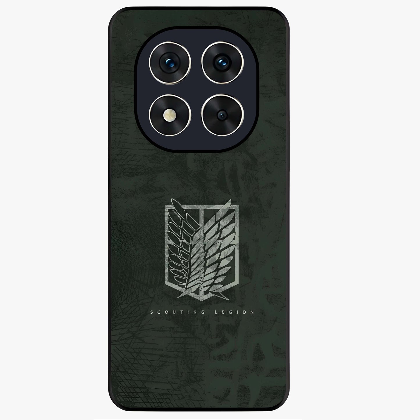 Wings Of Freedom Glass Case showing flat back view with symbolic wings artwork and glossy glass finish.