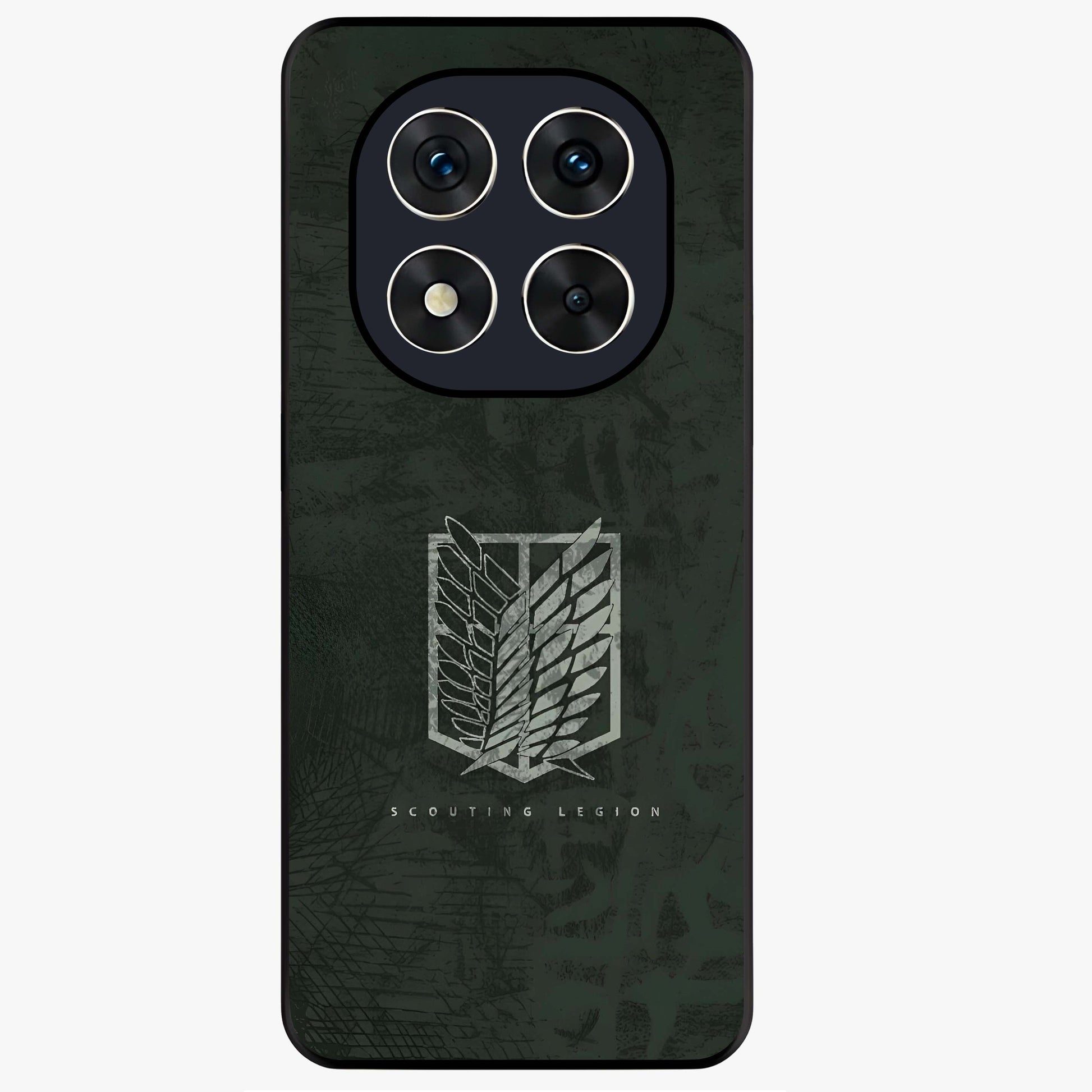 Wings Of Freedom Glass Case showing flat back view with symbolic wings artwork and glossy glass finish.