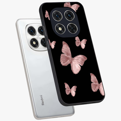 Butterfly Pattern Glass Case displayed in angled mockup highlighting delicate butterfly design and aesthetic pattern style.