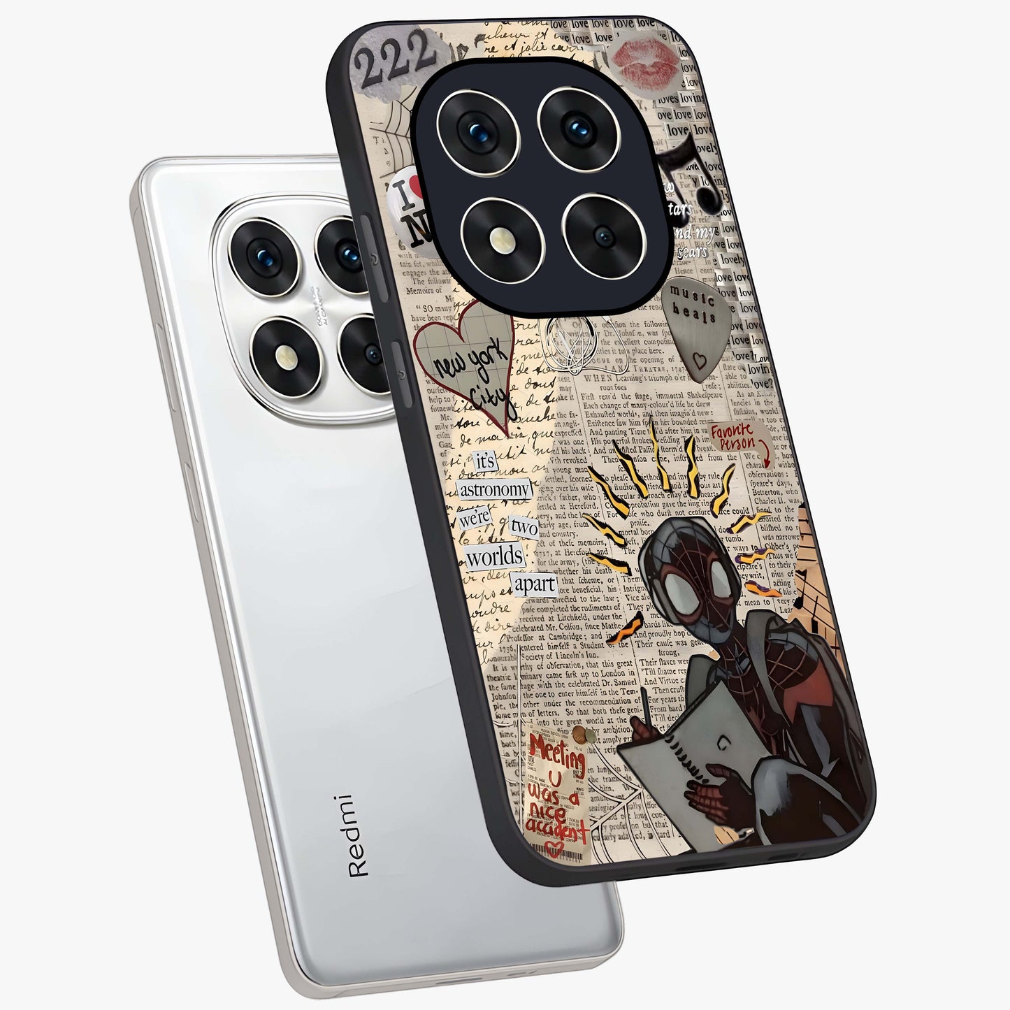 City Dream Sketch Glass Case displayed in angled mockup highlighting minimal city illustration with aesthetic sketch style.