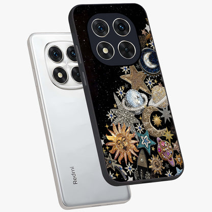 Cosmic Sparkle Dreams Glass Case displayed in angled mockup highlighting dreamy star sparkle design with celestial aesthetic.