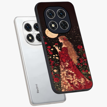 Crimson Dreams Glass Case displayed in angled mockup highlighting soft crimson aesthetic design with artistic theme.