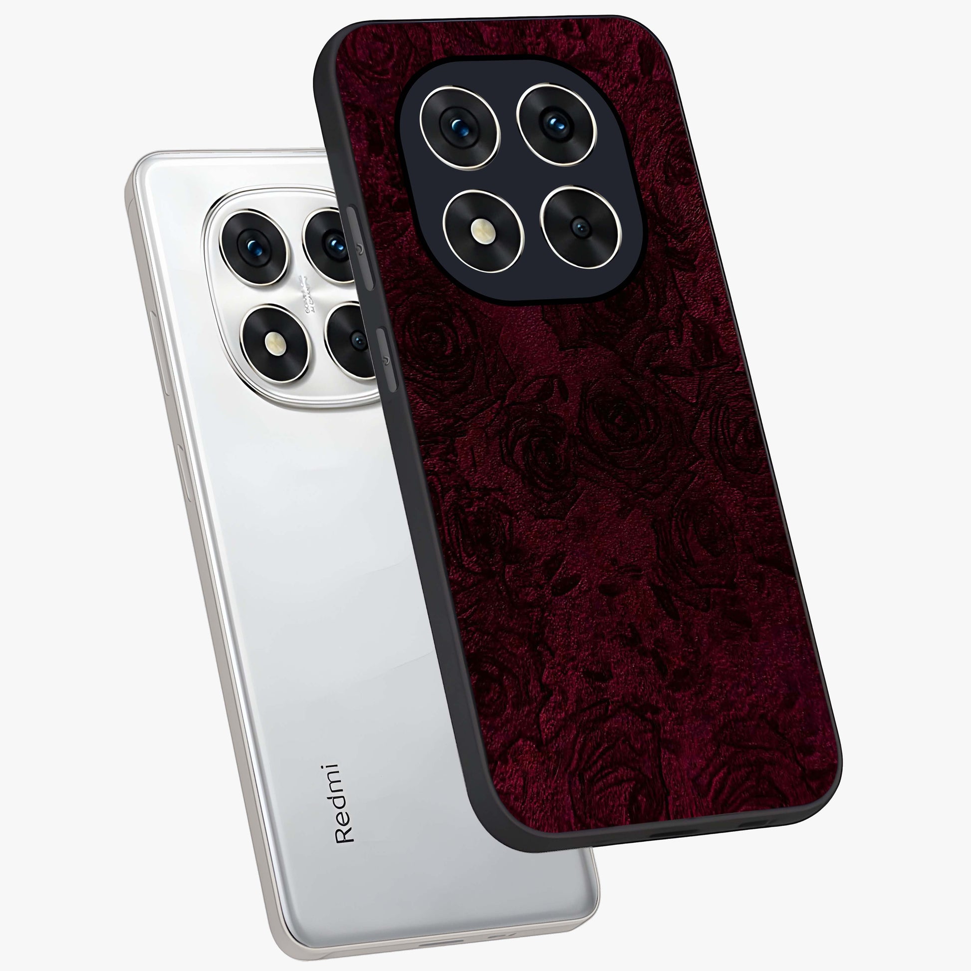 Crimson Fade Flow Glass Case displayed in angled mockup highlighting smooth gradient design with modern aesthetic style.