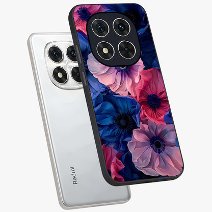 Flower Paper Art Pattern Glass Case displayed in angled mockup highlighting layered paper flower design with artistic aesthetic.