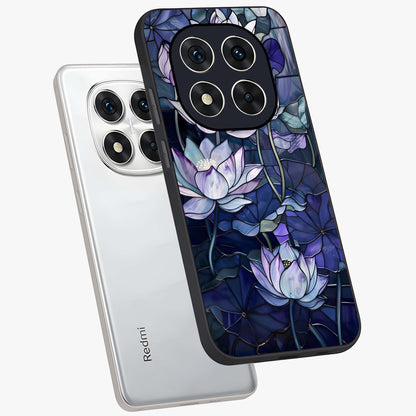 Gloss Petal Rush Glass Case displayed in angled mockup highlighting vibrant petal design with elegant floral aesthetic.