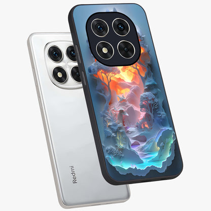 Glow Forest Portal Glass Case displayed in angled mockup highlighting mystical forest design with magical glowing aesthetic.