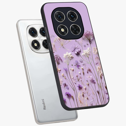 Lavender Blossom Dream Glass Case displayed in angled mockup highlighting dreamy lavender flower design with calming aesthetic style.