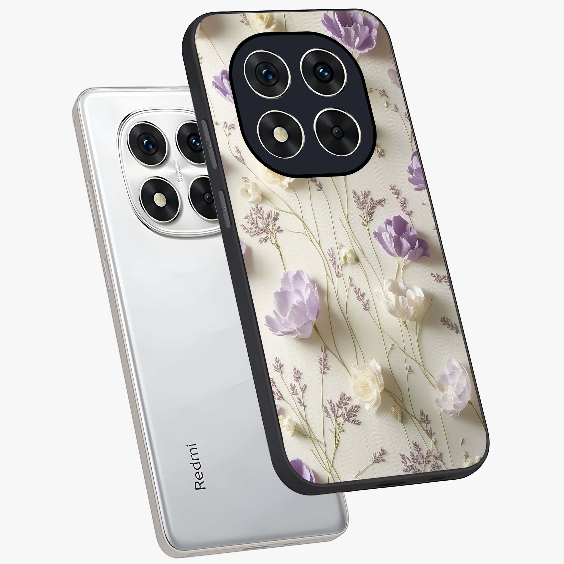 Lilac Breeze Harmony Glass Case displayed in angled mockup highlighting calm lilac breeze design with soothing aesthetic style.