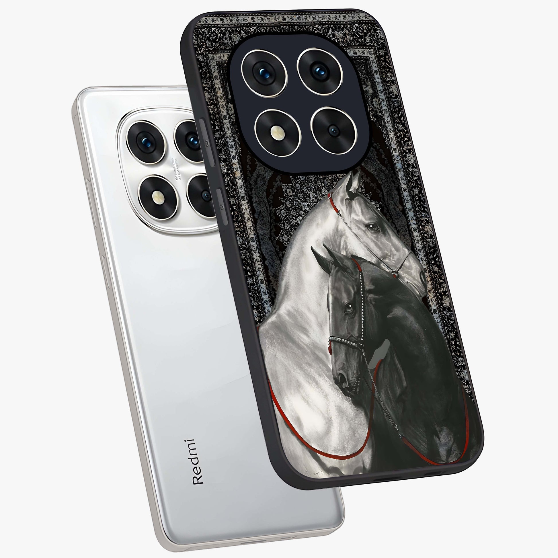 Majestic Ride Legacy Glass Case displayed in angled mockup highlighting sleek vehicle design with bold racing aesthetic.