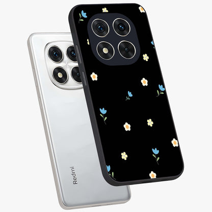Minimal Petal Whispers Glass Case displayed in angled mockup highlighting delicate petal design with clean minimal aesthetic.