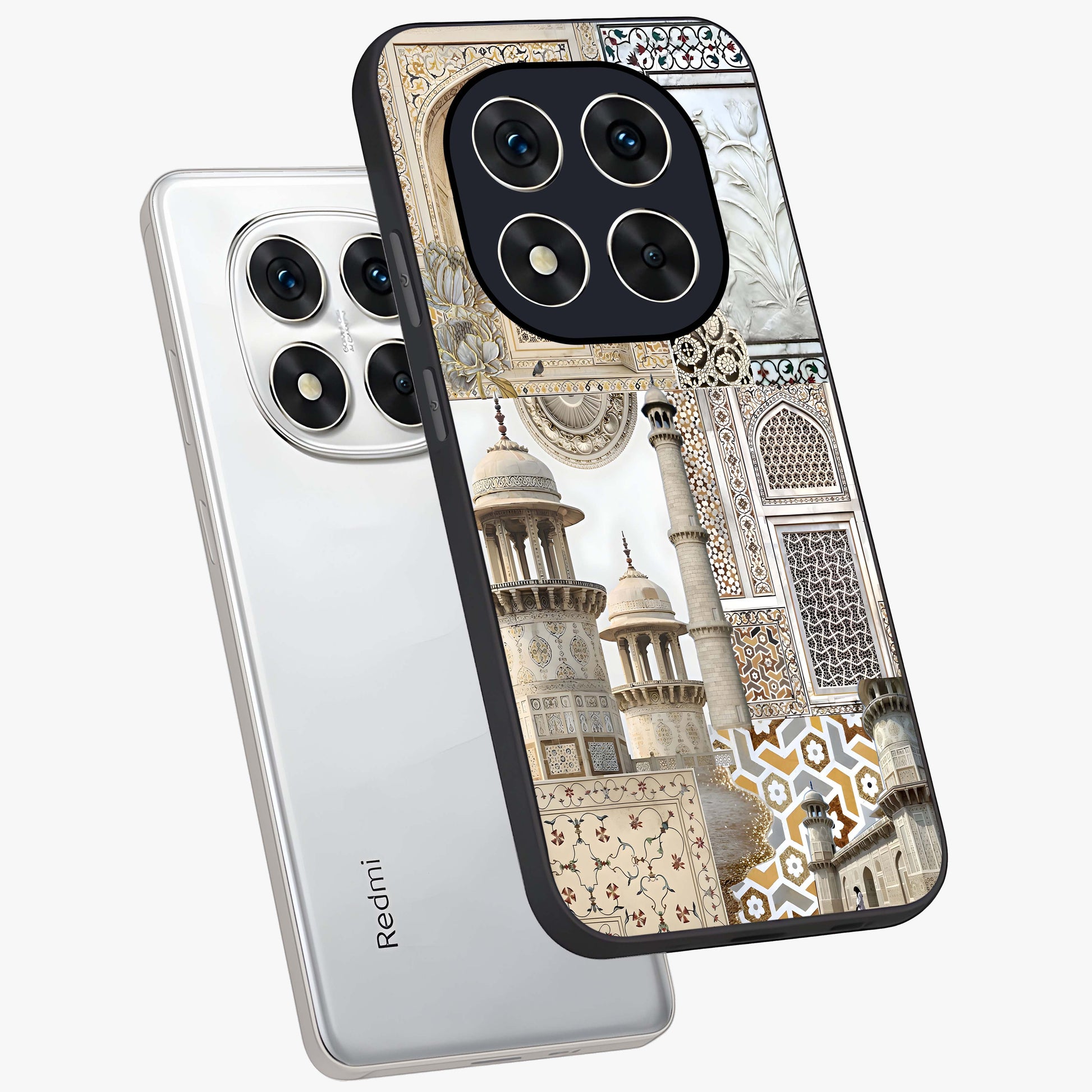 Mughal Marble Legacy Glass Case displayed in angled mockup highlighting elegant heritage marble artwork with royal aesthetic.