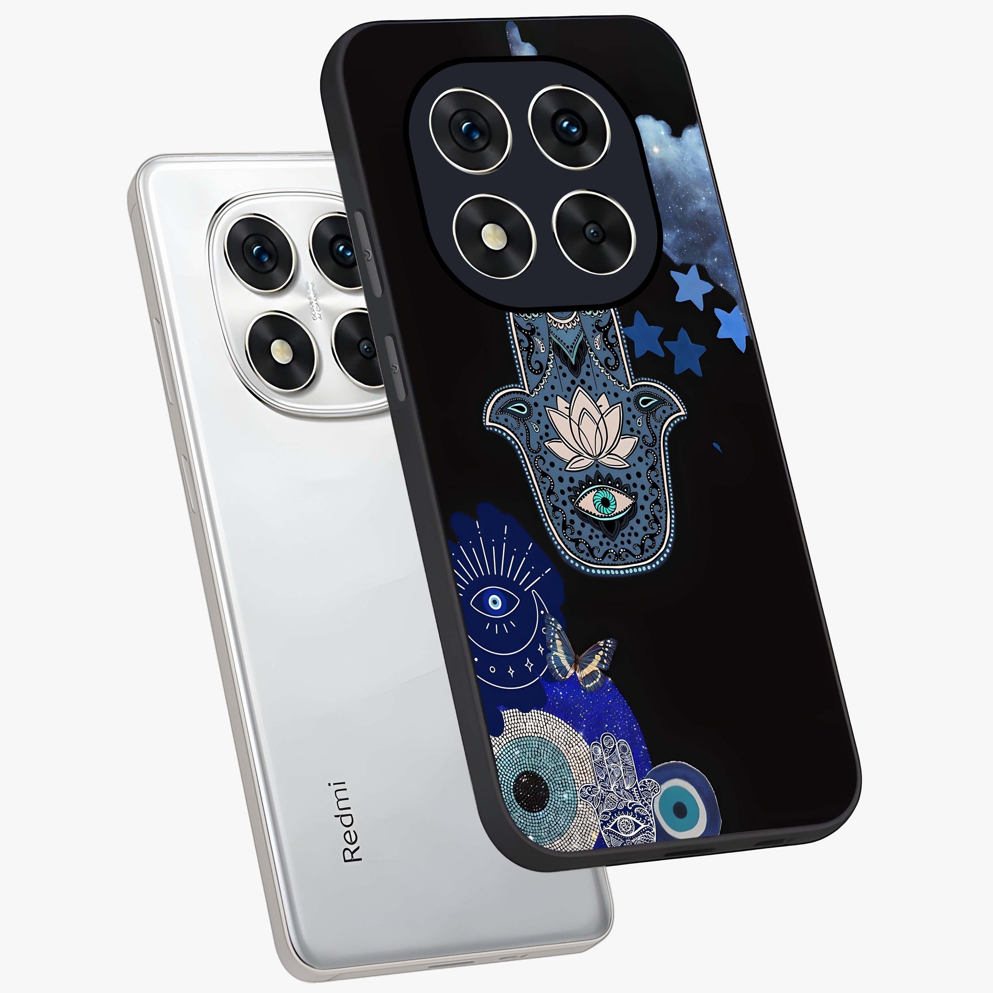 Mystic Hand Aura Glass Case displayed in angled mockup highlighting magical aura design with spiritual aesthetic style.