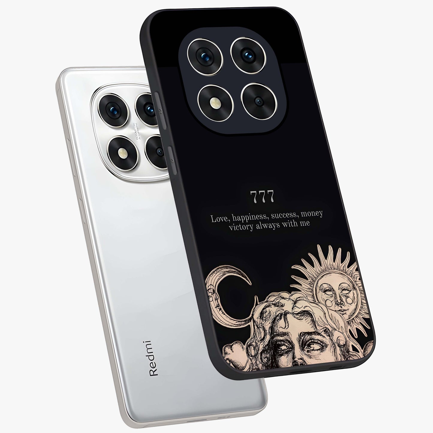 Mystic Victory Aura Glass Case displayed in angled mockup highlighting energetic aura design with bold mystical aesthetic.