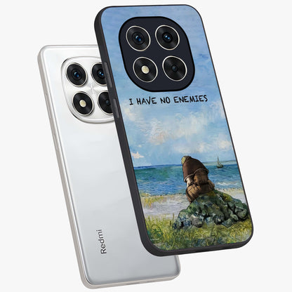 Peace Beyond War Glass Case displayed in angled mockup highlighting meaningful message design with artistic aesthetic style.