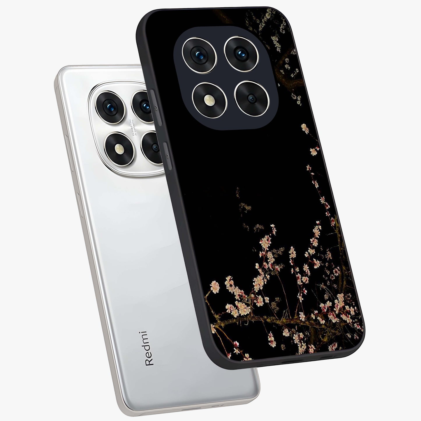 Petal Moon Light With Custom Name Glass Case displayed in angled mockup highlighting delicate petal design with custom name feature.