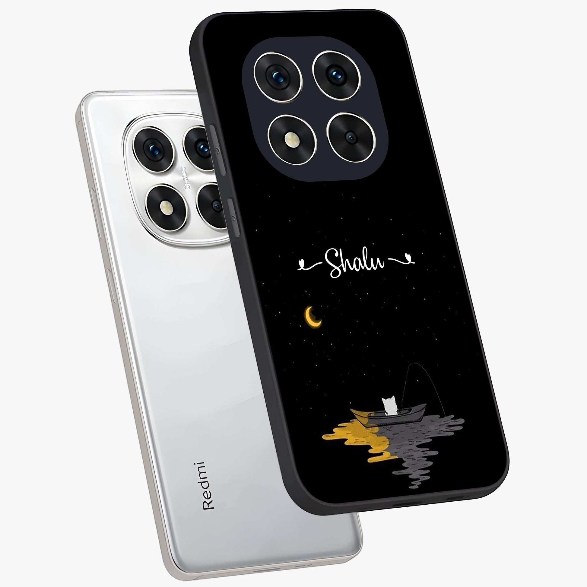 Silent Night Row Glass Case displayed in angled mockup highlighting peaceful evening design with dreamy night aesthetic.
