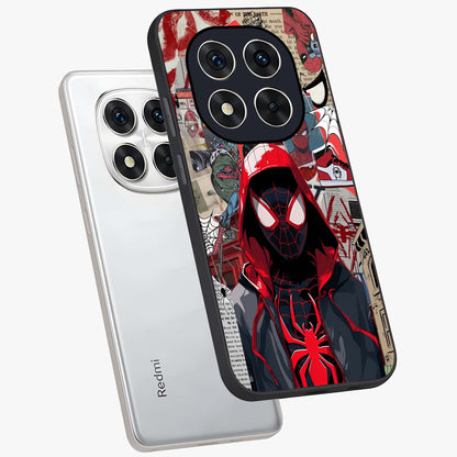 Spider Collage Street Glass Case displayed in angled mockup highlighting dynamic street style collage design with comic aesthetic.