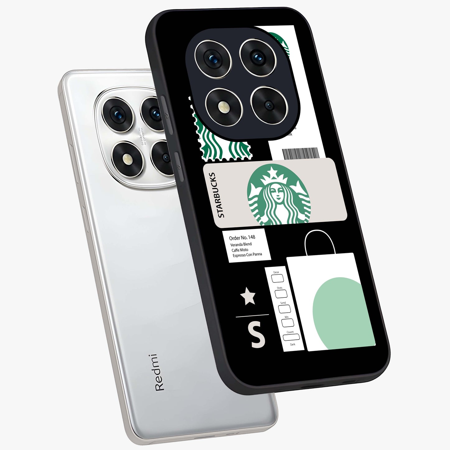 Starbucks Mocha Glass Case displayed in angled mockup highlighting stylish mocha themed design with cozy café aesthetic.