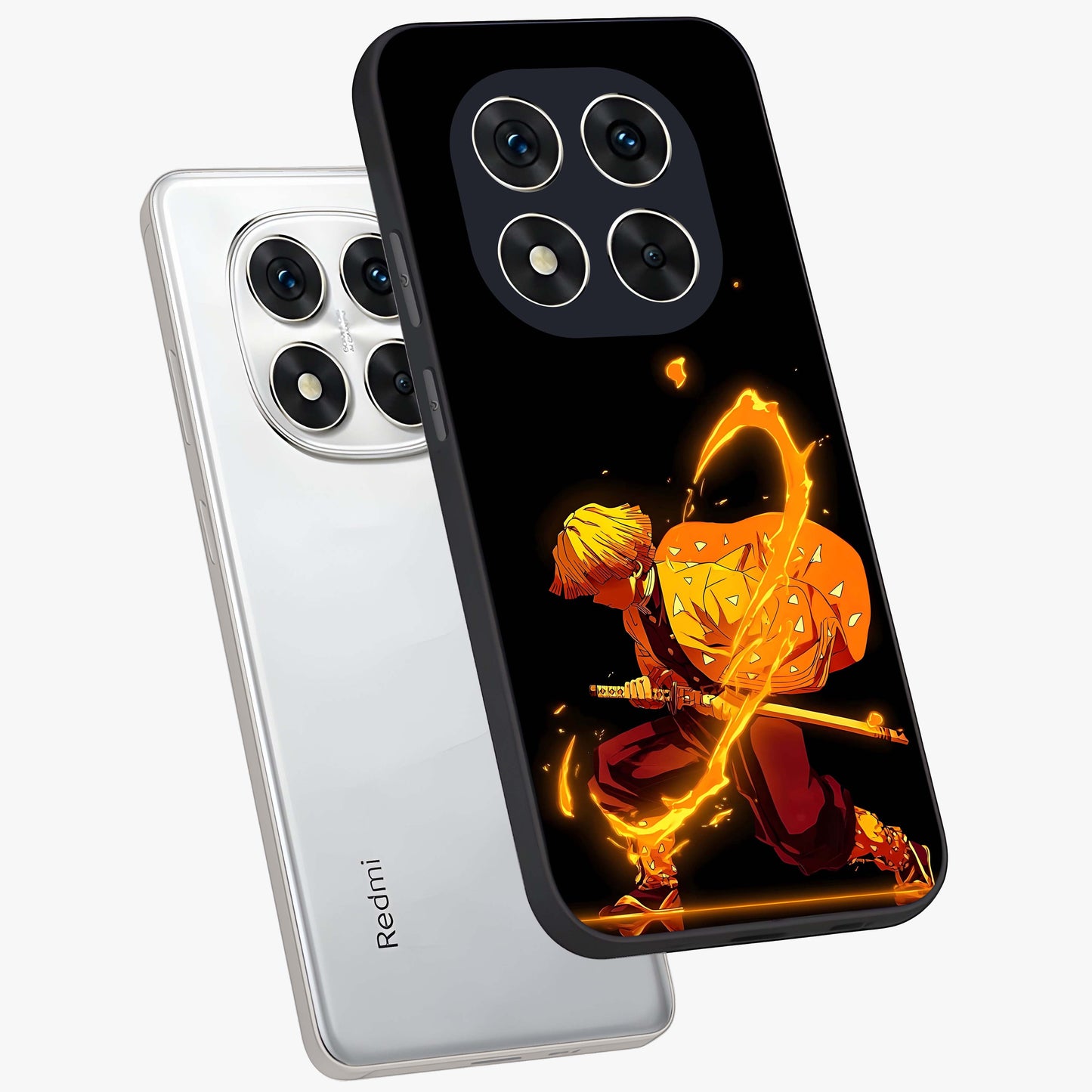 Thunder Flame Execution Glass Case displayed in angled mockup highlighting dramatic fire themed design with intense fantasy aesthetic.
