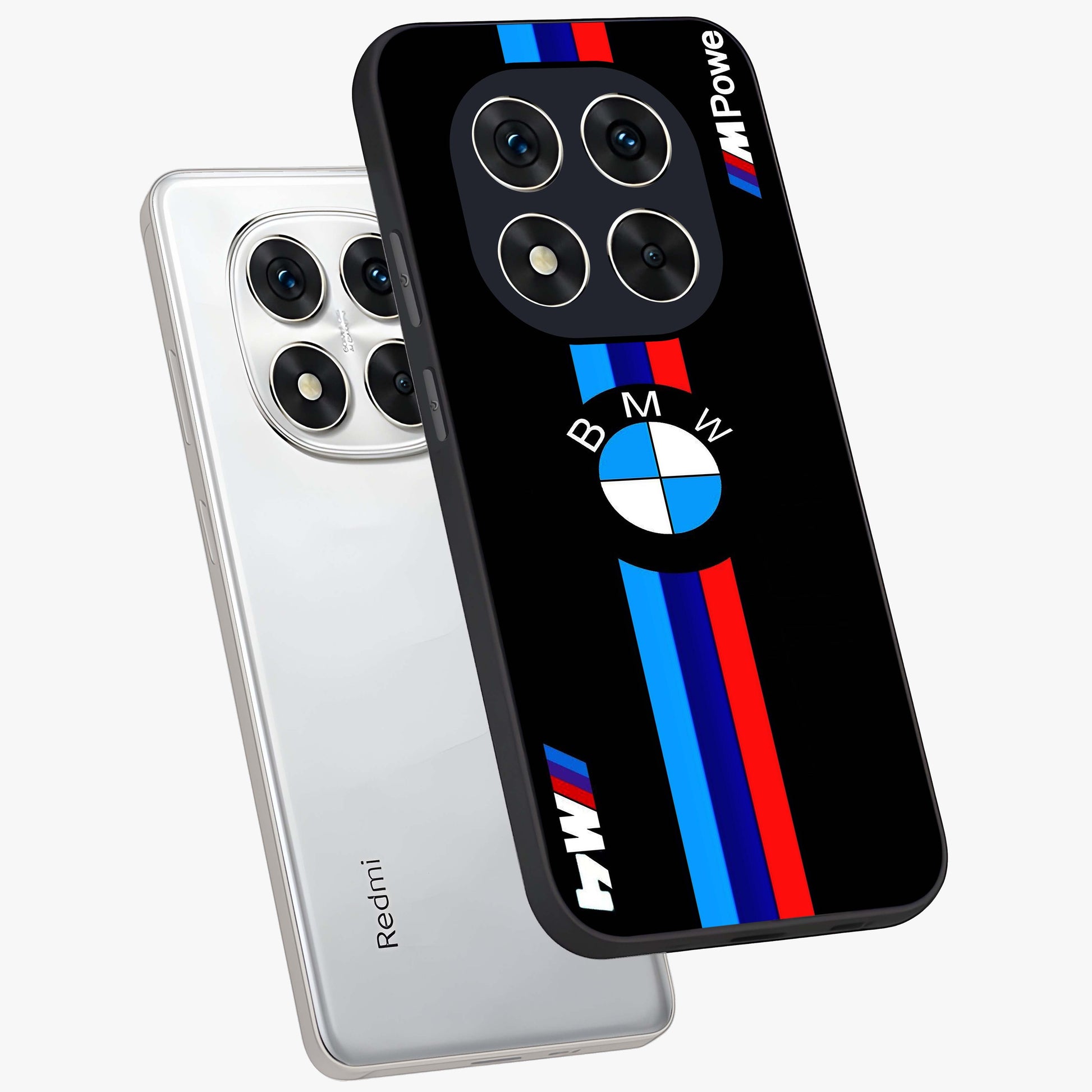 Turbo BMW Beast Glass Case displayed in angled mockup highlighting sleek racing car design with bold automotive aesthetic.