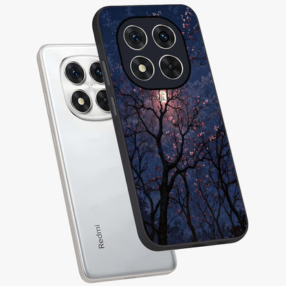 Twilight Sakura Serenade Glass Case displayed in angled mockup highlighting delicate sakura flower design with dreamy aesthetic.