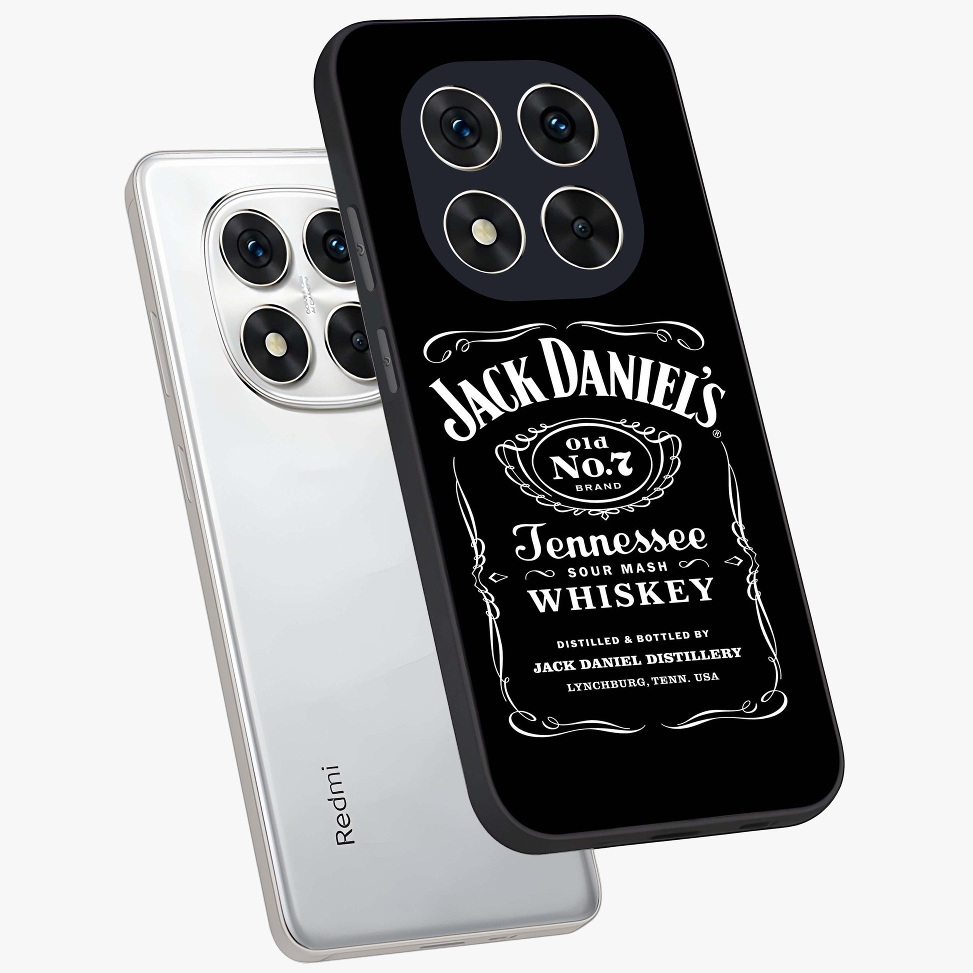 Vintage Whiskey Heritage Glass Case displayed in angled mockup highlighting retro beverage themed design with heritage aesthetic.