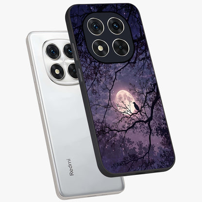 Whispering Moon Silence Glass Case displayed in angled mockup highlighting calm lunar design with dreamy night aesthetic.