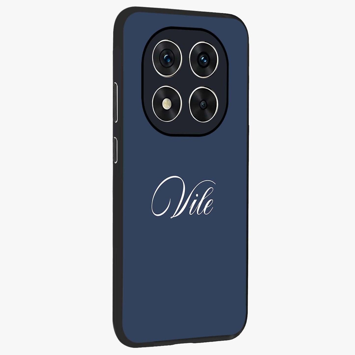Blue Vintage Floral Pattern Glass Case displayed in angled mockup highlighting classic blue floral pattern and retro aesthetic design.