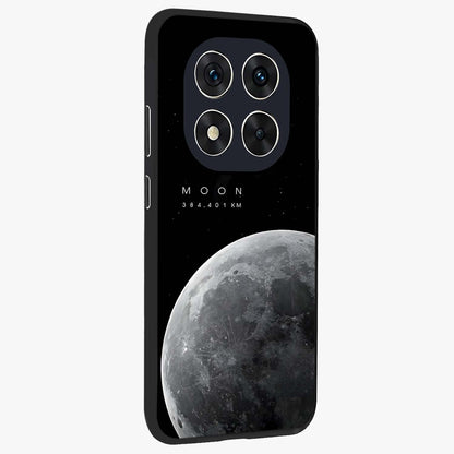 Cosmic Moon Glow Glass Case upright view showcasing luminous moon illustration with dreamy cosmic style.
