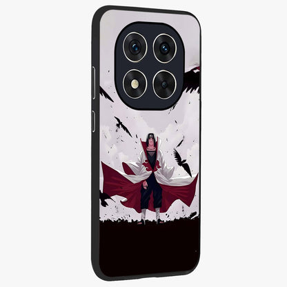 Crimson Crow Ascension Glass Case upright view showcasing dramatic crow artwork with bold gothic theme.