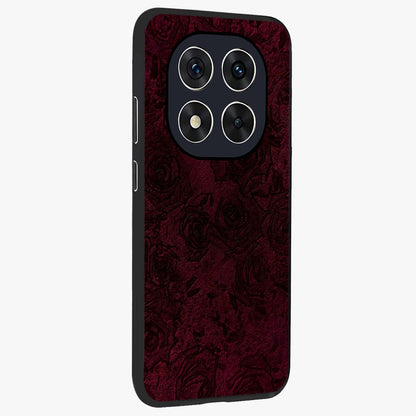 Crimson Fade Flow Glass Case upright view showcasing dynamic crimson flow artwork with stylish abstract theme.