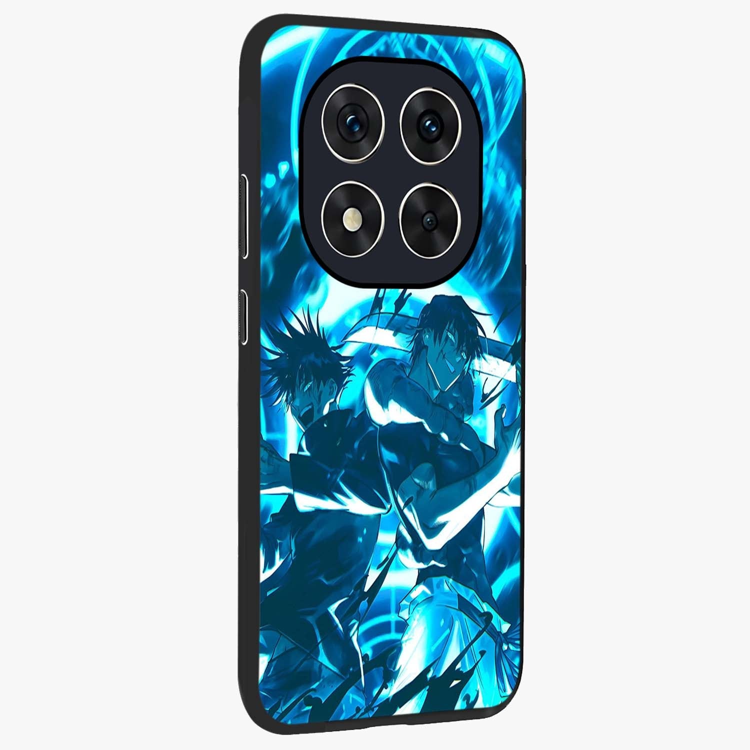 Cursed Energy Clash Glass Case upright view showcasing dramatic clash artwork with bold supernatural theme.