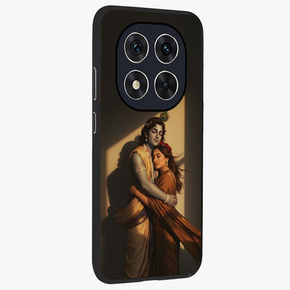 Divine Eternal Love Glass Case upright view showcasing graceful spiritual artwork with eternal love theme.