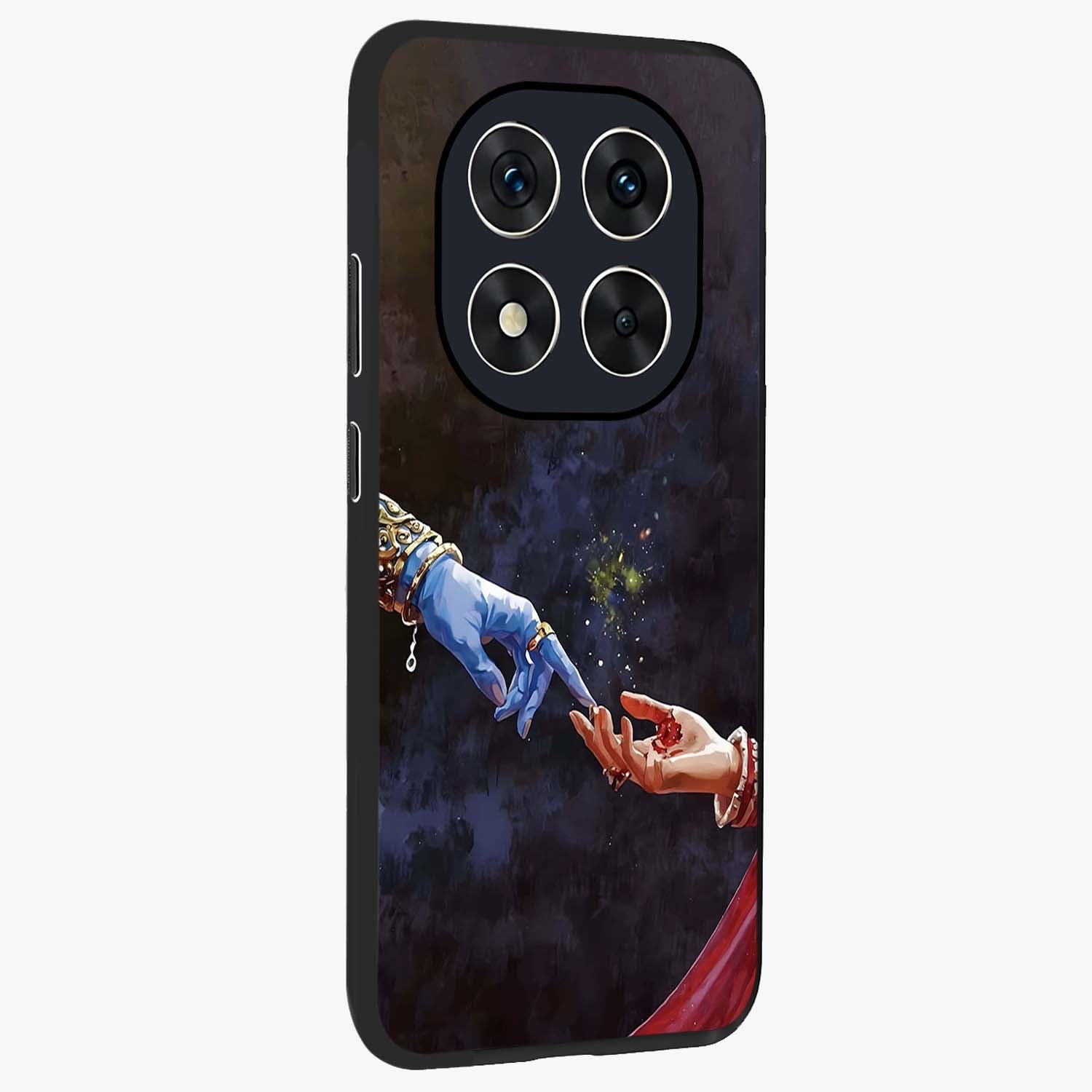 Divine Touch Eternal Glass Case upright view showcasing peaceful spiritual artwork with eternal divine theme.