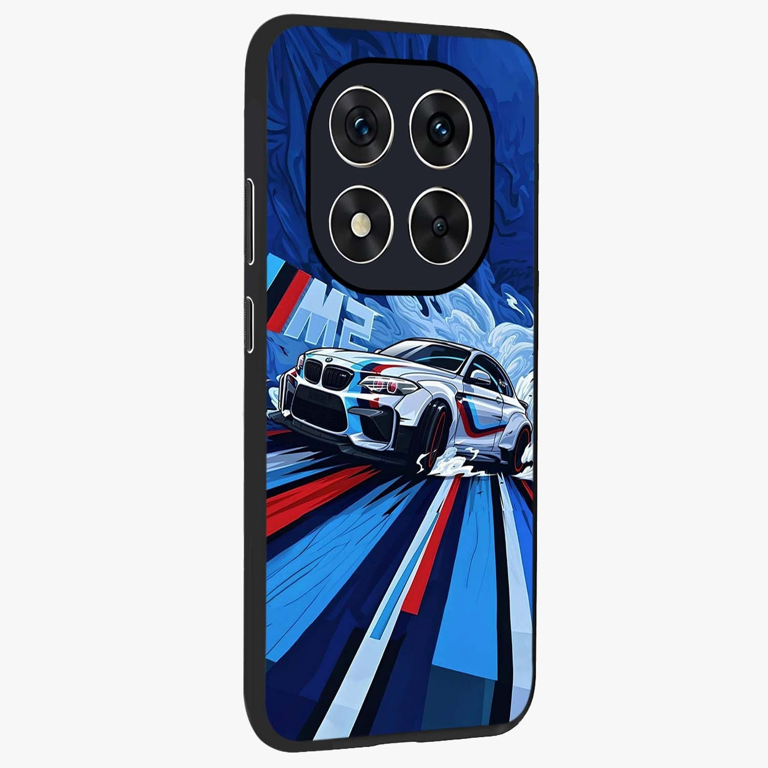Drift Power Rush Glass Case upright view showcasing high speed racing artwork with bold automotive theme.