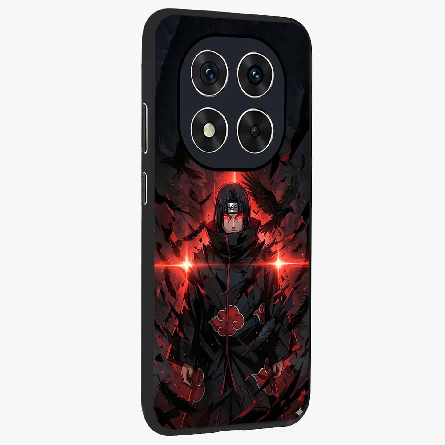Focused Blade Discipline Glass Case upright view showcasing strong typography statement with sleek motivational theme.